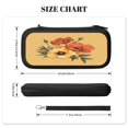 thumbnail image 4 of Hand Drawing Flowers, Carrying Case For Nintendo Switch & OLED Version, Eva Lightweight Shockproof Protective Pouch Case for Game Console & Accessories with 10 Game Card Slot & Wristband, Black, 4 of 6