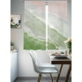 thumbnail image 5 of Sheer Curtain Panels Ocean Waves Rod Pocket Voile Window Curtains Sage Green Ombre Beach Window Treatments Ligh Filtering Privacy Curtain Drapes for Bedroom Living Room 2 Panel Set 63 Inch Length,, 5 of 9