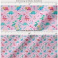 thumbnail image 2 of Soimoi Pink Cotton Cambric Fabric Aster Flower & Dinosaur Kids Decor Fabric Printed Yard 42 Inch Wide, 2 of 7