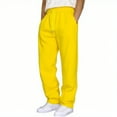 thumbnail image 2 of JTieacloth Casual Loose Drawstring Pants Men's Casual Pants Comfortable Stretch Relaxed Fit Lightweight Breathable Soft Fabric For Everyday Wear And Outdoor Activities Yellow, 2 of 4