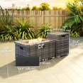 thumbnail image 2 of 32" Outdoor Propane Fire Pit Table with Rattan Frame & Tank Storage | Patio Gas Fire Table, Multi-Color, 40,000 BTU, Waterproof Cover for Living Room & Garden, 2 of 7