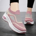 thumbnail image 6 of Mepaouo Womens Walking Shoes Sock Fashion Sneakers Slip on Air Cushion Platform Mesh Shoes(Pink,7), 6 of 9