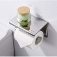 thumbnail image 2 of Portarrollos de papel higiénico de pared, acero inoxidable 304, montaje con tornillos, plateado Sailing Electrónica, 2 of 5