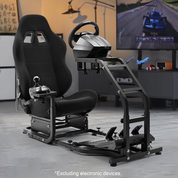 Marada Adjustable Gaming Chair with Racing Stand, Black Cockpit