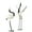 White, Black, variant on Beyamis Set of 2 Crane Garden Statues - 28.5" & 29" Standing Bird Sculptures, Metal Yard Art, Blue, Spring Landscape Decor