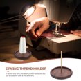 thumbnail image 4 of DIY Wood Spool Stand Wooden Thread Holder Knitting Tool Spools Rack Cone Sewing Copper, 4 of 6