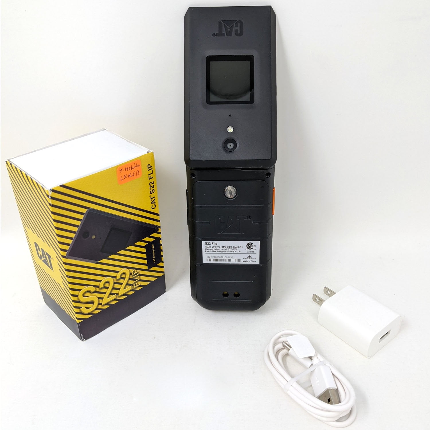 Grade a Cat S22 IP68 16GB T-Mobile 2GB RAM Rugged Flip Phone Black