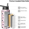 thumbnail image 3 of 32oz Corgi Water Bottle with Handle and Flip Straw, Dog Animal Sports Stainless Steel Insulated Cup Travel Coffee Mug Tumbler, Birthday Mothers Day Chritmas Gifts for Women, 3 of 6