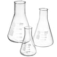 thumbnail image 3 of Glass Erlenmeyer Flask Set - Graduated Borosilicate Glassware - Volumetric Narrow Neck Scientific Chemistry Labware & Equipment - Home & School Science Experiments (1000mL, 4-Pack), 3 of 6
