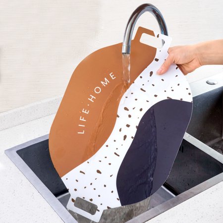 

GXSR Heat Insulation PlaceMat Nordic Letter Pattern Dirt-proof Anti-Slip Decoration Table Mat