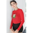 thumbnail image 2 of Old Glory Womens Owl I'll Be Home For Christmas Cute Funny Pun Long Sleeve T Shirt, 2 of 6