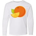 thumbnail image 3 of Inktastic Orange Fruit Long Sleeve Youth T-Shirt, 3 of 5
