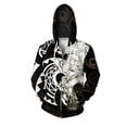 thumbnail image 2 of Sudadera con capucha y cremallera con estampado de calavera y hoz para hombre, sudaderas con estampado 3D geniales, sudaderas informales holgadas de manga larga para otoño, 2 of 5