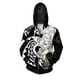 thumbnail image 2 of Sudadera con capucha y cremallera con estampado de calavera y hoz para hombre, sudaderas con estampado 3D geniales, sudaderas informales holgadas de manga larga para otoño, 2 of 4