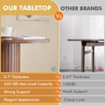 thumbnail image 3 of 31.5" Round Dining Table for 2, Modern Small Pedestal Kitchen Table, Space Saving, for Apartment Dining Living Room. Brown, 3 of 7