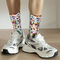thumbnail image 6 of Hirioo Mexican Bright Style Pattern Adult Middle Tube Socks Breathable Sock Non-Pilling,Contrasting Color Design, 6 of 6