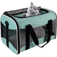 thumbnail image 6 of Soft-Sided Pet Carrier Bag for Cats and Dogs Up to 15 Lbs, Airline Approved Travel Crate with Shoulder Strap, Green, 6 of 6