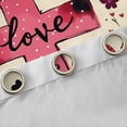 thumbnail image 4 of Homewish Cartoon Flower Loves Blackout Curtains Set of 2 (52x84 Each),Happy Valentine'S Day Window Curtains,Red Beige Curtains and Drapes For Men Women,Luxury Bedroom Decor, 4 of 6