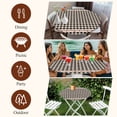 thumbnail image 7 of Country Star Plaid Round Tablecloth, Fitted Table Cover with Elastic for 36"-44" Round Tables, Black Retro American Farm Barn Berry Table Cloth Outdoor Indoor Dinning Party Waterproof Tablecloths, 7 of 7