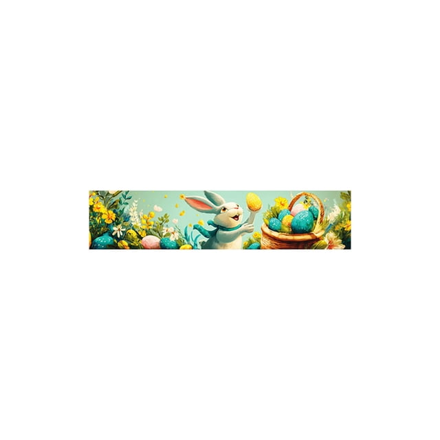 zhangmingg Easter Decorative Banner Heartfelt Celebration Party Sign for Home Festive Spring Holiday