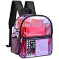thumbnail image 2 of Mini mochila transparente USPECLARE Aprobado en el estadio a prueba de agua PVC morado, 2 of 3