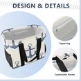 thumbnail image 4 of Large Hand-Held Storage Bag Kitchen Reusable Grocery Bags， Travel Tote Bags， Waterproof Tote，Laundry Bag，Beach Bag， Pool Bag Blue Anchor, 4 of 8