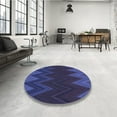 thumbnail image 4 of Ahgly Company Machine Washable Indoor Rectangle Transitional Royal Blue Area Rugs, 2' x 3', 4 of 7