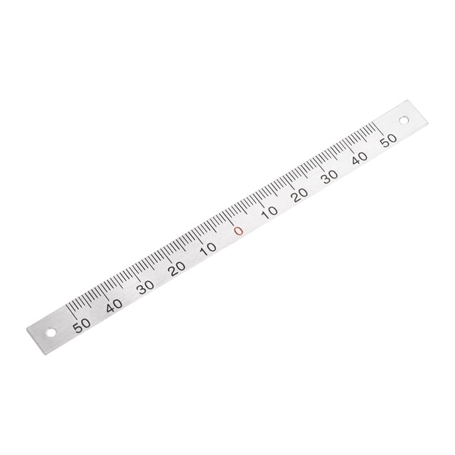 Unique Bargains Center Finding Ruler 50mm-0-50mm Table Sticky Adhesive Tape Measure, Aluminum Track Ruler (from the middle)