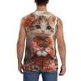 thumbnail image 4 of Balery Adorable Kitten In Kimono Camisetas sin mangas para hombre, absorbe la humedad y protege contra el mal olor.-3X-Large, 4 of 7