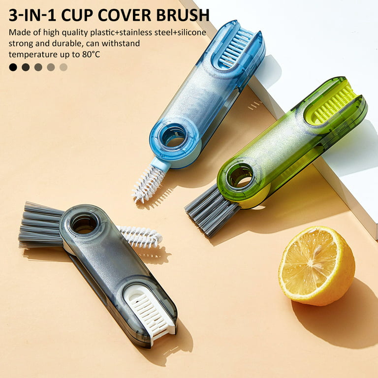 Evjurcn Pack of 3/6 Multipurpose Bottle Gap Cleaner Brush Cup Lid Gap  Cleaning Brush Set Tiny Cup Crevice Cleaning Tools Mini Silicone Water Bottle  Cleaner Brush 