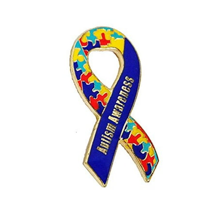 - Autism Awareness Ribbon Puzzle Heart Lapel Hat Pins Raise Awareness PPM7003 (1 pin)