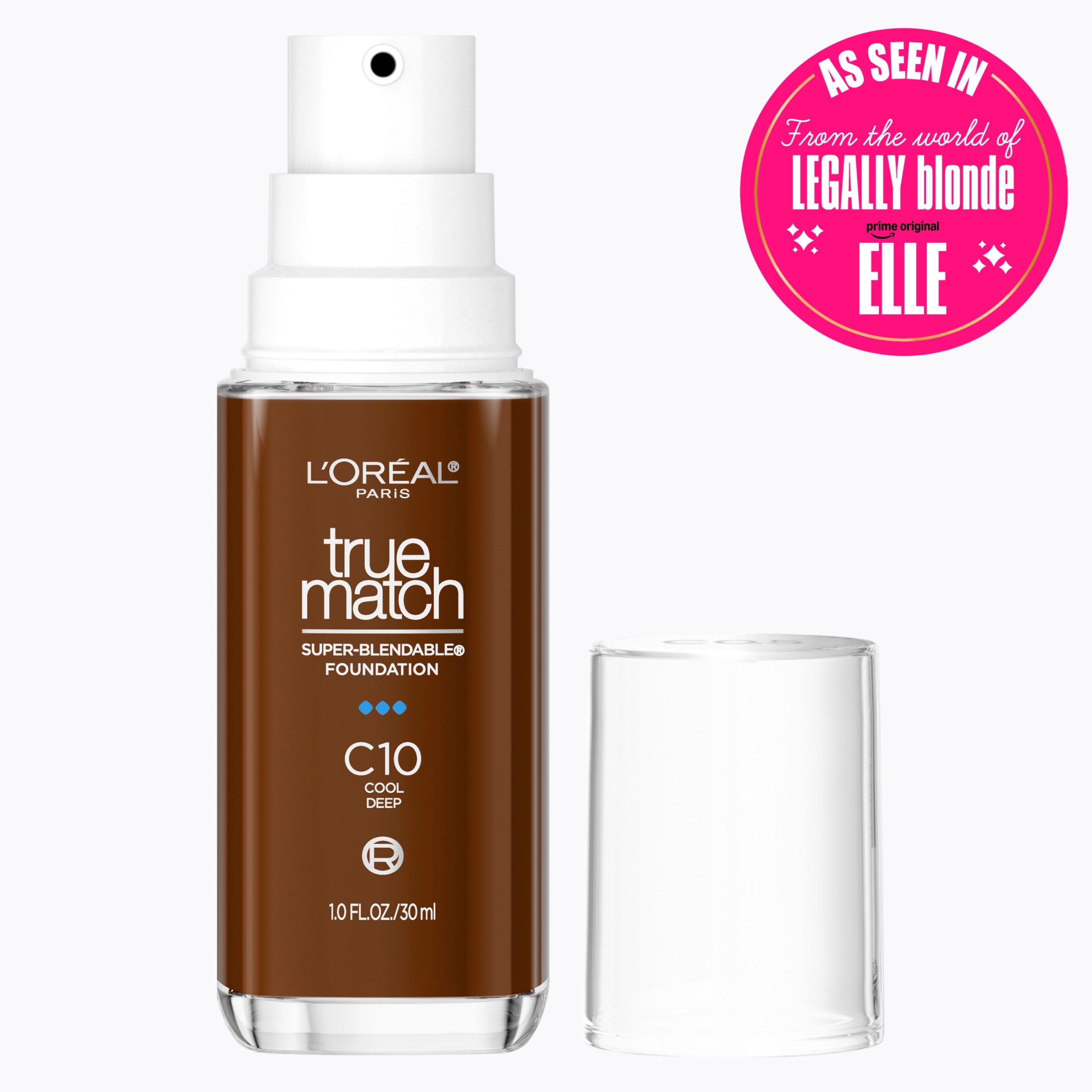 L'Oreal Paris True Match Cream Foundation Makeup, C10 Cool Deep, 1 fl oz