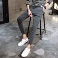 thumbnail image 3 of Trajes de hombre grises Pantalones rectos a rayas para hombre Ropa elegante Oferta Spandex Verano 2024 Novedad en vestido Diseñador Lujo Arriba, 3 of 5