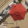thumbnail image 6 of Abba Patio 7.5ft Lyon Outdoor Patio Umbrella Cover Replacement w/ 6 Sturdy Ribs, Dark Red, 6 of 7