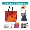 thumbnail image 6 of Pofeuu Autumn Leaf Print Reusable Grocery Bags - Washable, Foldable, Packable Tote, Large Handles, Heavy Duty, Zippered Top Pouch, 6 of 8