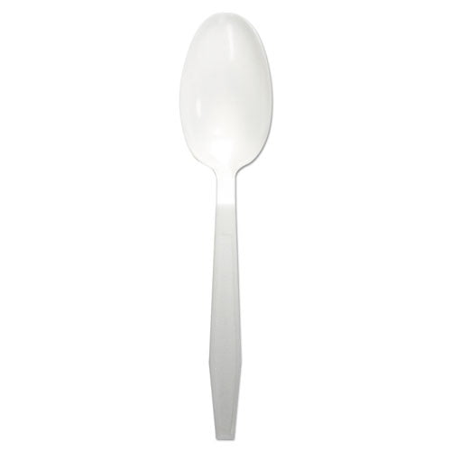 Heavyweight Polypropylene Cutlery, Teaspoon, White, 1000/carton | Bundle of 2 Cartons