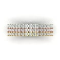 thumbnail image 2 of Clara Pucci 18K Tri-Tone Solid Gold 0.855Ct Zircon Bridal Wedding Designer Ring hypoallergenic Band for Women, 2 of 7