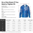 thumbnail image 5 of Gaeub Blue Christmas With Snowflakes Men's and Women's UPF 50+ Long-Sleeved Sun Protection Clothing, Fishing Shirt Long Sleeve Zip-XX-Large, 5 of 7