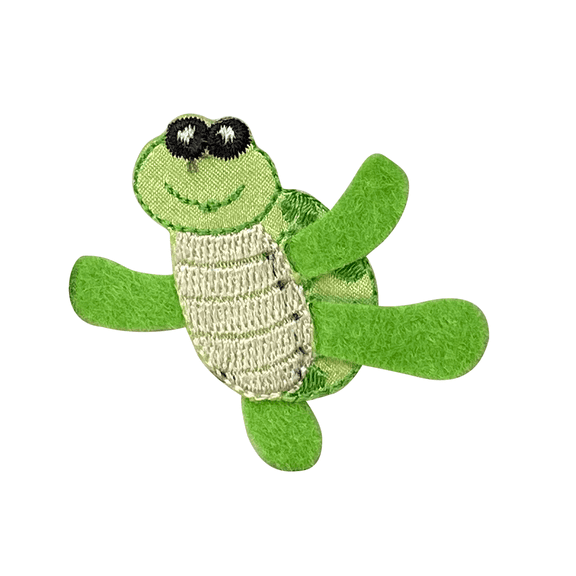 Under The Sea Turtle, Embroidered, Iron-on Patch