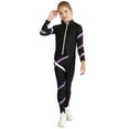 thumbnail image 4 of renvena Kids Ice Skating Jacket with Figure Skating Leggings Girls Zipper Outwear and Dance Pants Set Size 6-16 A Light Purple 8, 4 of 7