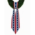 thumbnail image 2 of Yardvibe Patriotic Wreath Sash for Front Door, 56"x4.5" Double Sided Satin Stars and Stripes American Flag Ribbon for 4th of July Independence Day Decoration (C), 2 of 5