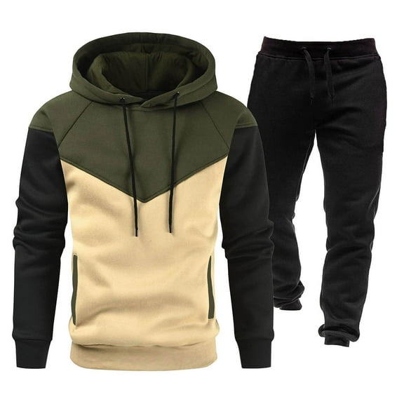 Zylarhe Men's Casual Tracksuit Set Long Sleeve Full Zip Running Jogging Athletic Sweat Suits Coat for Suit