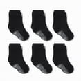 thumbnail image 2 of HCNTES Little/Big Kid Socks Black Thin Girls Boys Non Slip Grip Crew Sports Socks Set Children 1T 2T 3T 4T 5T 6T 7T Spring Summer Daily School Activities Socks Set(M01-G,5-7 Years), 2 of 4