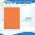 thumbnail image 2 of Uxcell Pochettes Mates pour Cartes, Protecteurs de Deck pour Cartes à Échanger Parfaits pour Cartes à Échanger & Baseball & Sports & Rassemblement de Magie & Cartes de Jeu de Magie (Orange, 100 Pcs), 2 of 7