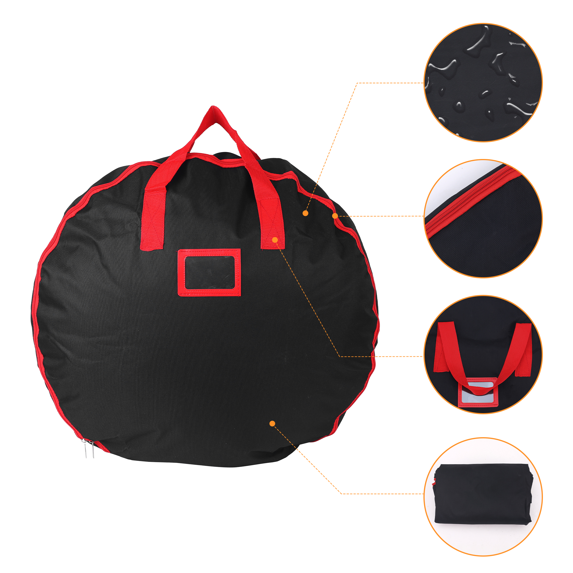 Unique Bargains 1 Pack Clothes Storage Bags Moving Bags Black 23.5*7in