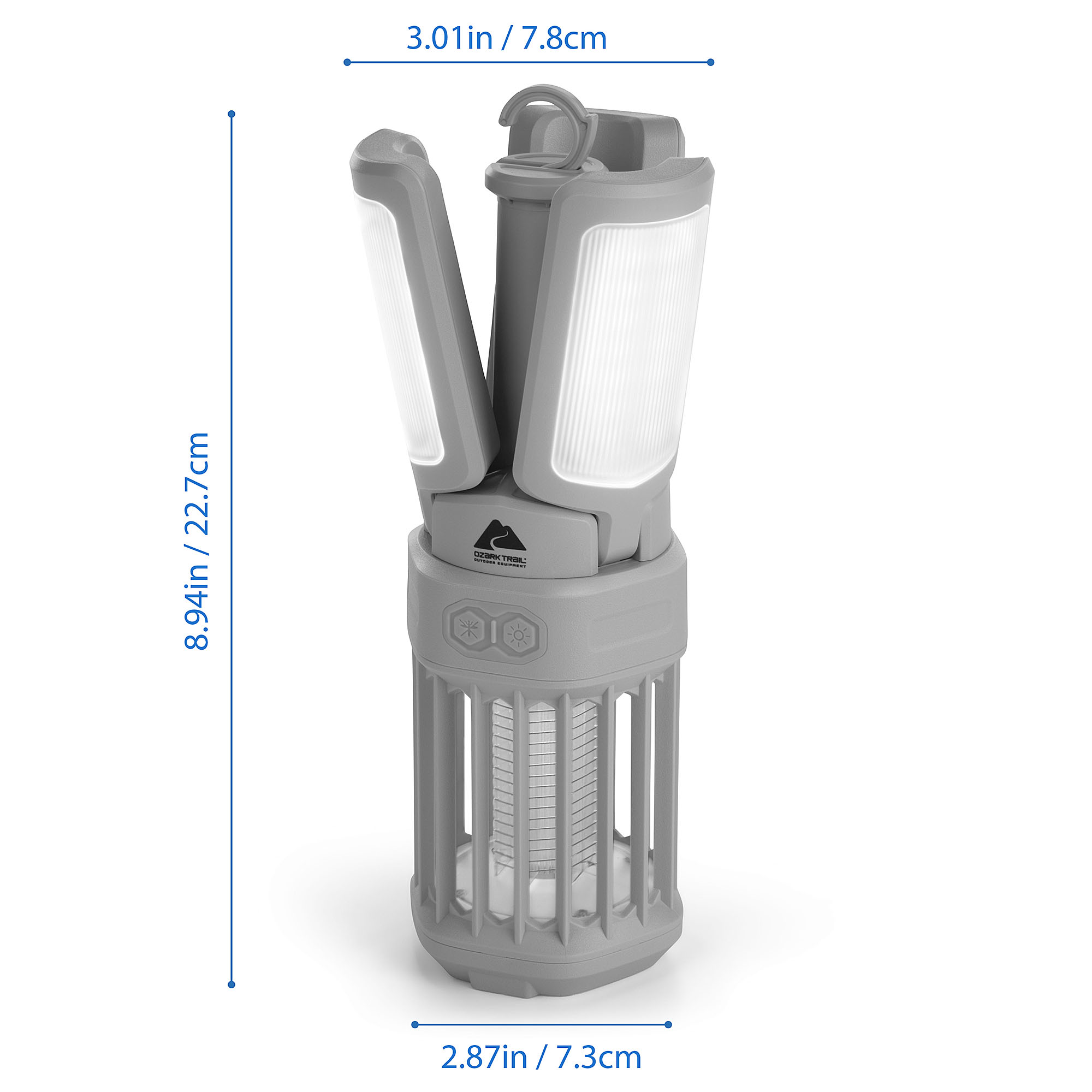 Ozark Trail Rechargeable LED Bug Zapper Lantern, Gray photo 6