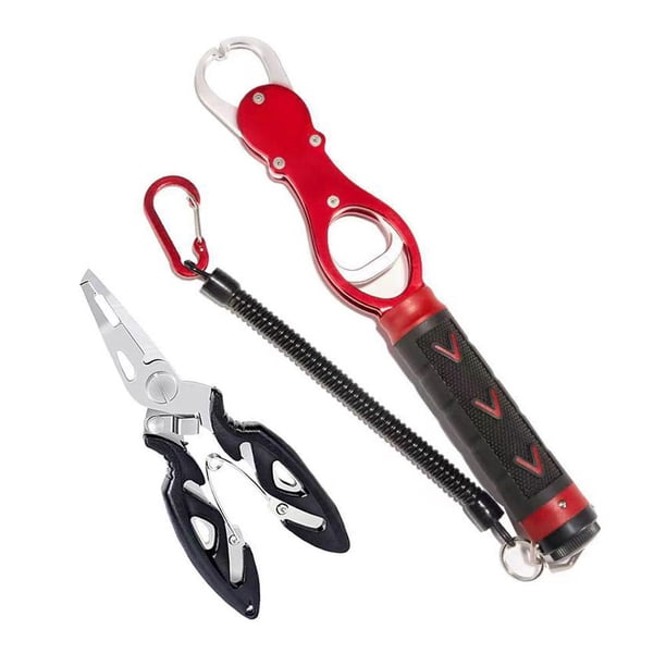 Wartleves Juego de alicates para señuelos con controlador de peces Juego de alicates para pinzas de pesca Pinza de alicate Fishi Heat