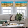 thumbnail image 4 of LALILO Kitchen Curtain Valance Road Moroccan Sahara Rod Pocket Window Curtain 52"x 18" Set of 2, 4 of 5