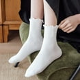 thumbnail image 2 of Ruffle Socks for Girls Kids Toddler Turn Cuff Dress School Uniform Sock, 2 of 4