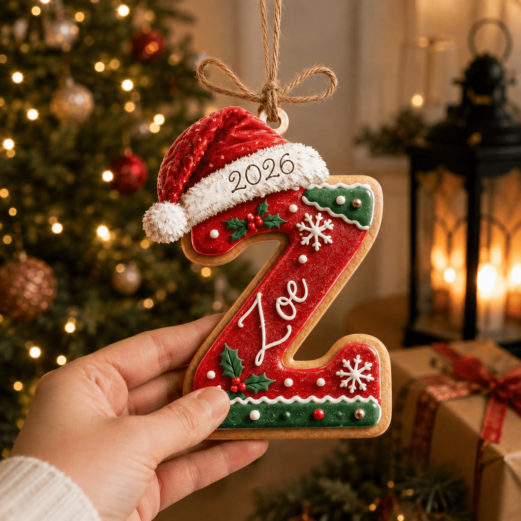 Personalized Christmas Ornament Large Letter Z With Zoe 2026 - Walmart.com